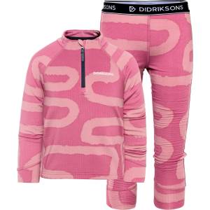 Didriksons Детско ски бельо Didriksons Kid's Jadis Printed Set Ski underwear - Path Heather Pink - размер 130 (714-2017-0216)