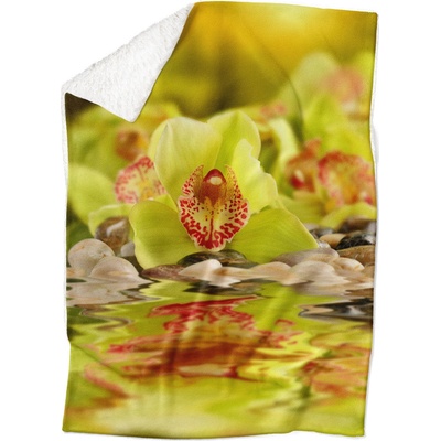 Impar Deka Zelená orchidej Podšití beránkem ANO 150x120