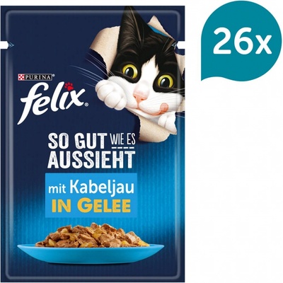 Felix Chutná tak dobře jak vypadá v želé s treskou 26 x 85 g