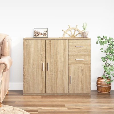 vidaXL 11461.823272 příborník dub sonoma 91 x 29,5 x 75 cm, konstrukční dřevo