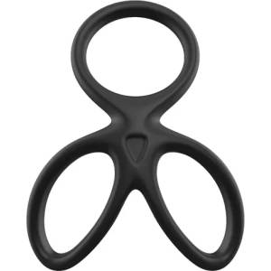 Beast Rings Троен пенис ринг - пристегач "llq black