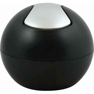 Spirella mini výklopný odpadkový koš Bowl Matt, matný černý, plast, 1 l