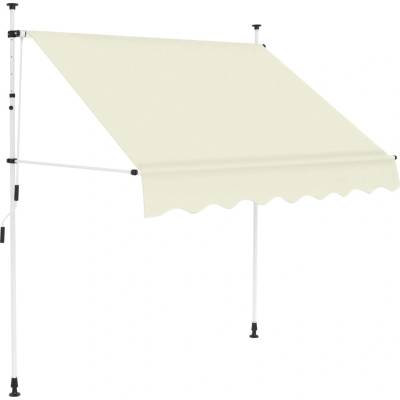 vidaXL Ručně zatahovací markýza 150 cm krémová