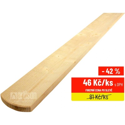 Plotovky dřevěné půlkulaté, severský smrk 18x95x1000, kvalita AB
