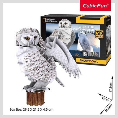 CubicFun Пъзел 3D National Geographic Полярна Сова 62ч (1009229F)