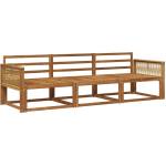 vidaXL Комплект дивани за открито 3 бр. Натурално (3382307)