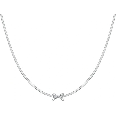 LUCA BARRA Necklace In Steel Bow