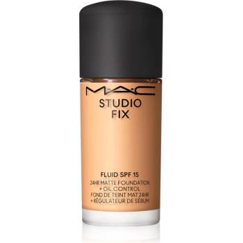 MAC Cosmetics Mini Studio Fix Fluid SPF 15 24HR Matte Foundation + Oil Control матиращ фон дьо тен SPF 15 цвят NC20 15ml