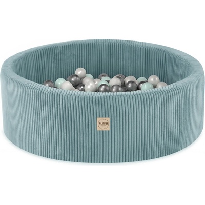 PLUSH NEST menčester 90 × 30 cm + 200 loptiček modrý