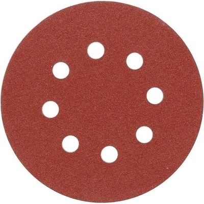 VOREL Brúsny papier 125 mm P100 s otvormi 5 ks suchý zips 5906083085802