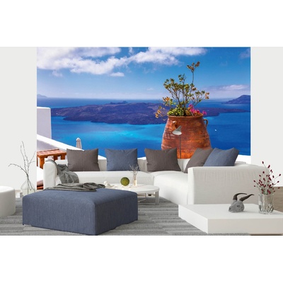 DIMEX ART Самозалепваща се флизелинова фототапета остров санторини 375 x 250 см