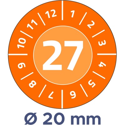 Avery Zweckform 6943-2027 Revizní štítky 20 mm 120 ks oranžové