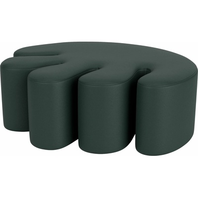 Hem Pouf Palma Dark Green Leather, 92660