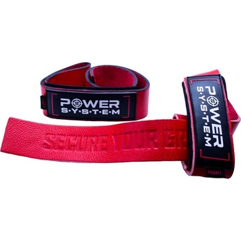 Power System Leather Straps Red