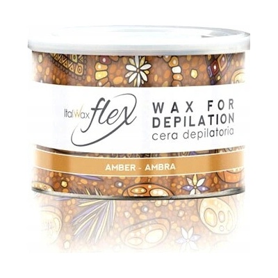 Italwax Flex Amber vosk v plechovce na depilaci 400 ml