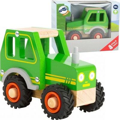 Small Foot Dřevěný traktor zelená