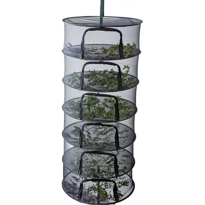 Sušící síť Clever Grow se zipem, 6 pater, černá