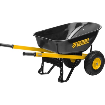 Denzel Количка строителна, усилена, товароподемност 140 кг, обем 250 кг, 2 колела, колело 15х6.00-6// Denzel (6900077)
