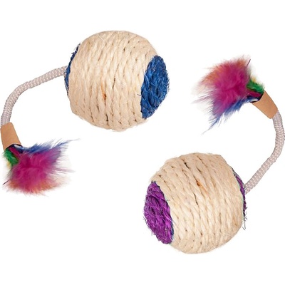 Hračka mačka Loptička sisal 6 cm rôzne farby KARLIE