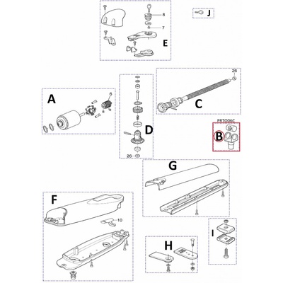 PRTO06C kit - matica a vidlička pre WG2024/4024