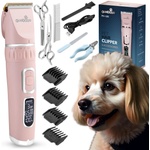 PetHaus Groomer Master Ножица за подстригване на домашни любимци с аксесоари, мощен мотор, 3200 mAh, 5 часа работа - розова (TE610001)
