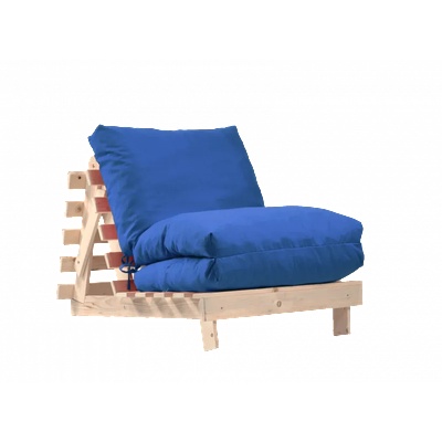 PUFRELAX Фотьойл, Fubsy Wood, Bombay Blue Denim - разтегателен шезлонг, дърво, текстил (PUF-FM-FBS-PT-BLUD)