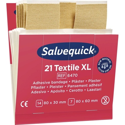 SALVEQUICK textilní náplasti velké REF 6470 do zásobníku na náplasti