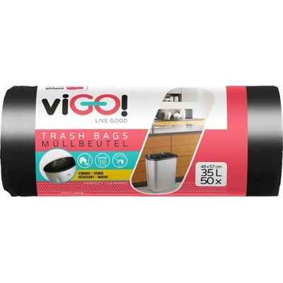 Quickpack viGO pytle na odpad 6µm 35 l 50 ks černé