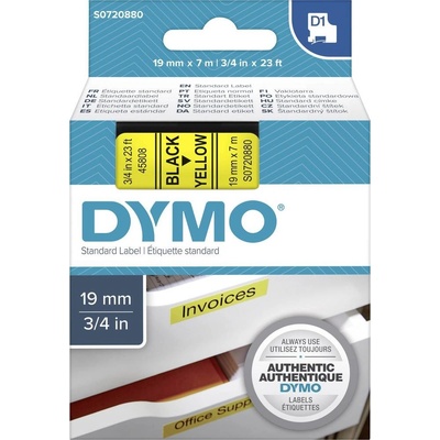 etikety DYMO D1 45808 polyester Farba pásky: žltá Farba písma:čierna 19 mm 7 m