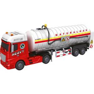 WENYI car - 1: 12 - Влекач с цистерна за природен газ (със звук и светлини) (21j-666-73f)