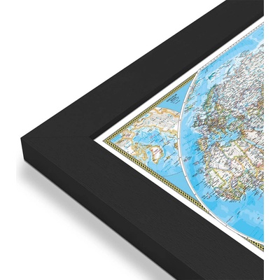 National Geographic Svět - nástěnná mapa Pacific Classic 183 x 120 cm Varianta: mapa v dřevěném rámu, Provedení: Pegi černý
