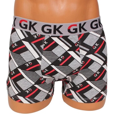 Сив мъжки боксер с ефектен принт