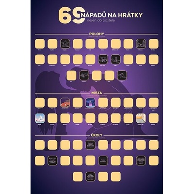 Stírací plakát 69 nápadů na hrátky
