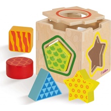 Eichhorn didaktická kocka Color Shape Sorting Box s 5 vkladacími tvarmi