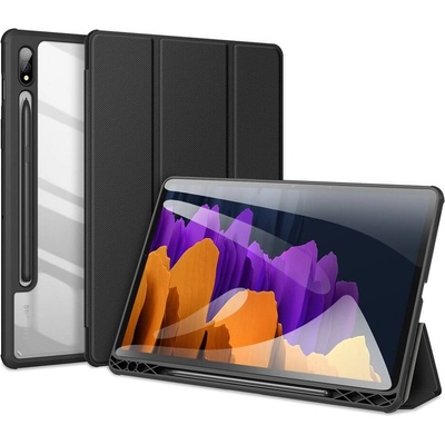 Dux Ducis Toby Tablet Case - хибриден удароустойчив кейс за Samsung Galaxy Tab S8, Galaxy Tab S7 (черен-прозрачен)