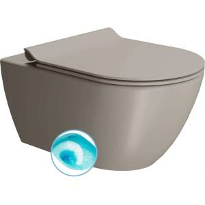SAPHO GSI Color Elements - Висяща тоалетна Pura, система за изплакване Swirlflush, цвят „тортора дуал-мат 881505 (881505)