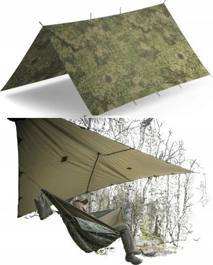 Tarp Helikon-Tex Supertarp - Polyester Ripstop - Coutures Collées - Camo PenCott WildWood - Neuf