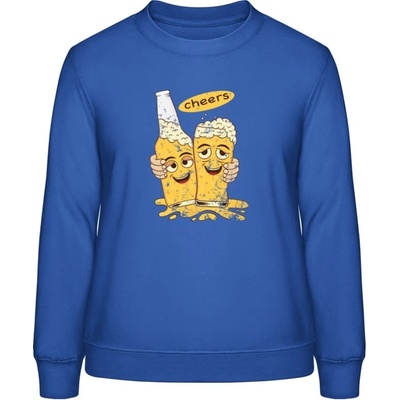 AWDis Sweat mikina Pivní motiv Na zdraví Královská modrá