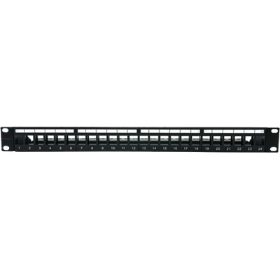 Nikomax UTP Незареден Пач панел 24xRJ45, NMC-RP24U-BLANK-ST-1U-BK (NMC-RP24U-BLANK-ST-1U-BK)