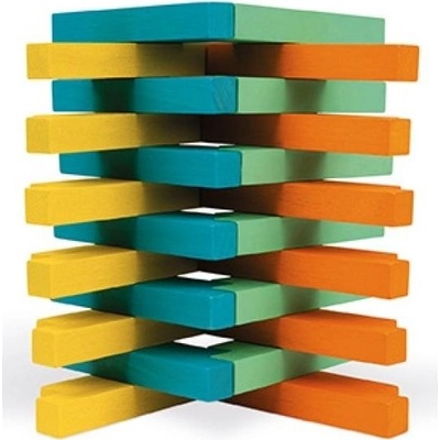 Janod Drevená stavebnica s predlohami 60 ks J08300