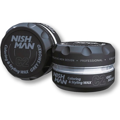NishMan farbiaci vosk na vlasy C2 Grey Smoked 100ml