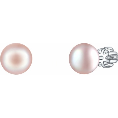 Olivie strieborné náušnice PERLY PINK 7985