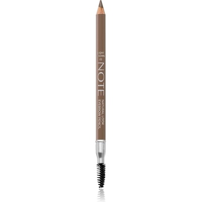 Note Cosmetique Natural Look Eyebrow Pencil ceruzka na obočie s kefkou 02 Light Brown 1,08 g