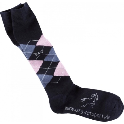 USG Podkolenky jezdecké Caro navy offwhite jeans pink – Hledejceny.cz