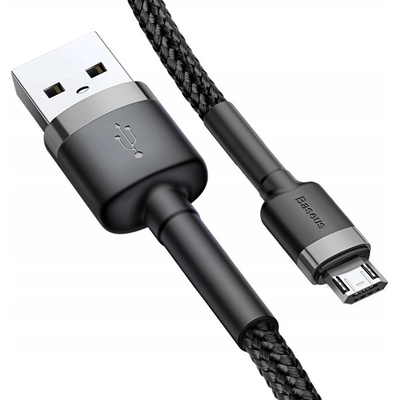 Baseus CAMKLF-CG1 USB do microUSB 1,5A, 2m, černý/šedý