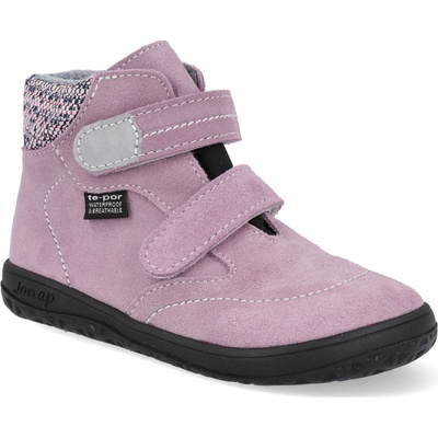 Jonap dětské celoroční/podzimní boty barefoot s membránou B3 SV Orchid