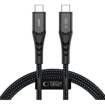 Tech-Protect ub11t ultraboost type-c cable pd 100w / qc3.0 100cm black (5906302390717)
