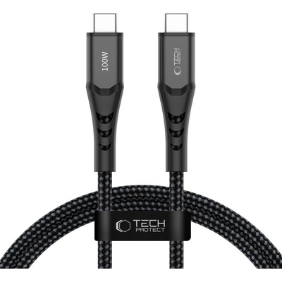 Tech-Protect ub11t ultraboost type-c cable pd 100w / qc3.0 100cm black (5906302390717)