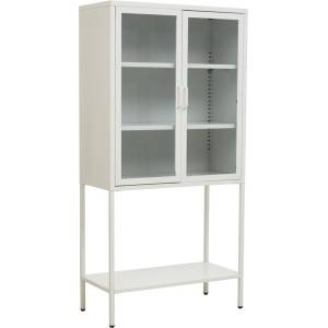 Premier Housewares Бяла стоманена витрина 75x150x35 cm Acier - Premier Housewares (2406593)
