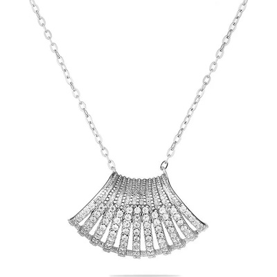 Swan Сребърно колие с цирконий XH1302N Swan